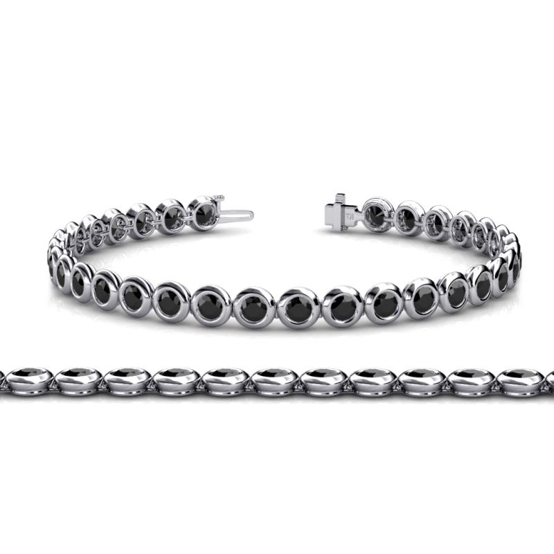 Quon Black Diamond Tennis Bracelet 