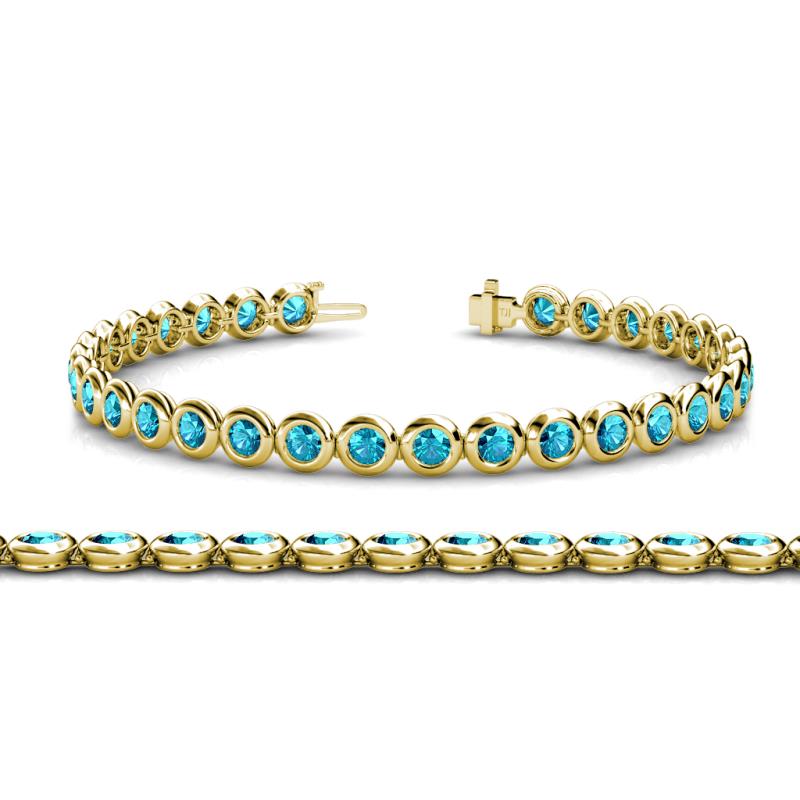 Premium AI Image | a blue topaz and diamond bracelet on a black background