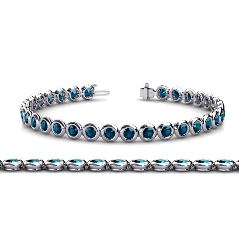 Quon Blue Diamond Tennis Bracelet 