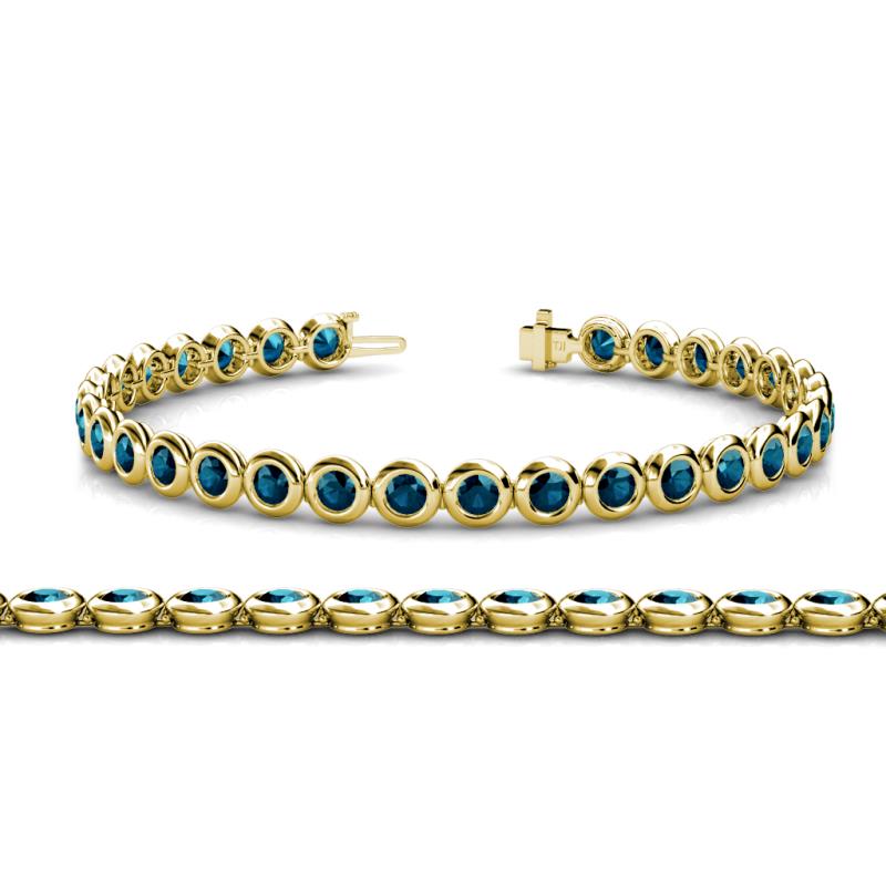 Quon Blue Diamond Tennis Bracelet 