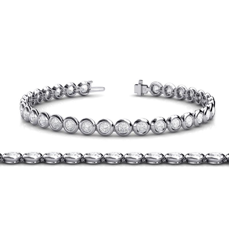 Quon White Sapphire Tennis Bracelet 