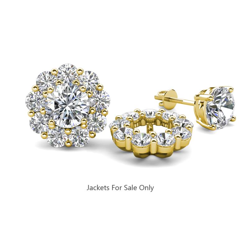Serena 1.80 ctw (3.00 mm) Round Natural Diamond Jackets Earrings 