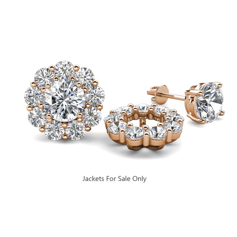 Serena 1.80 ctw (3.00 mm) Round Natural Diamond Jackets Earrings 