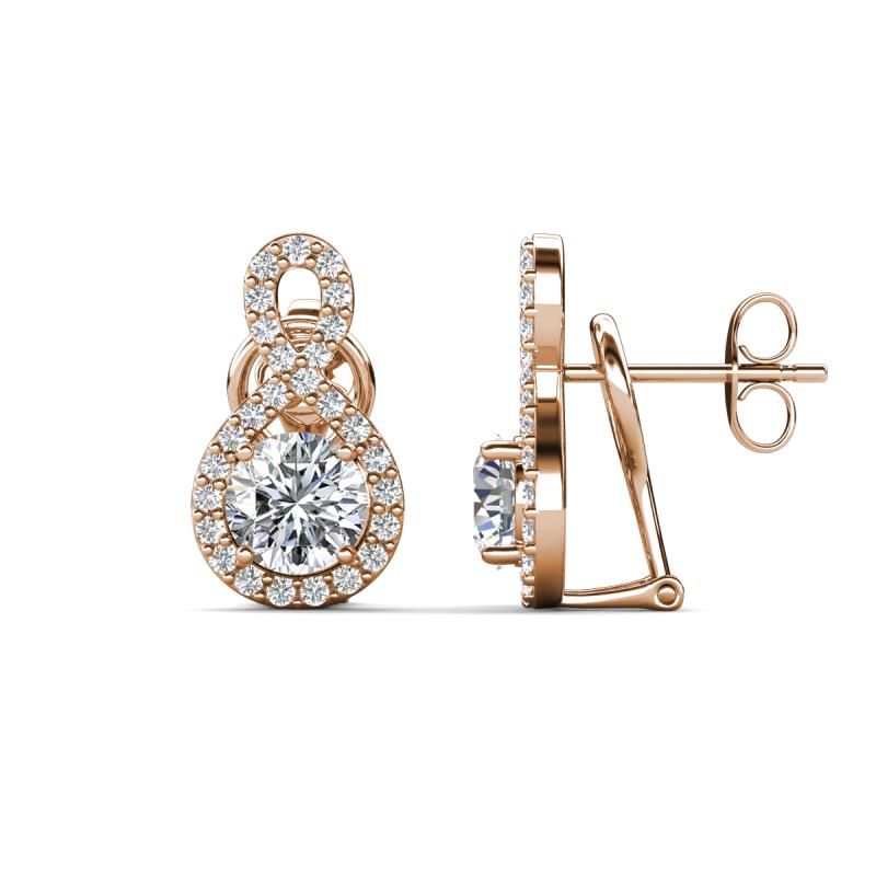 AGS Certified 14k White Gold 1/4 Cttw 4-Prong Set Princess-Cut Solitaire  Diamond Push Back Stud Earrings (J-K Color, I1-I2 Clarity) - Walmart.com