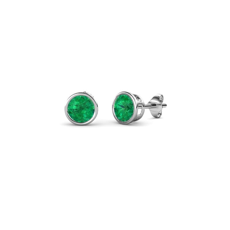 Carys Emerald (3mm) Solitaire Stud Earrings 