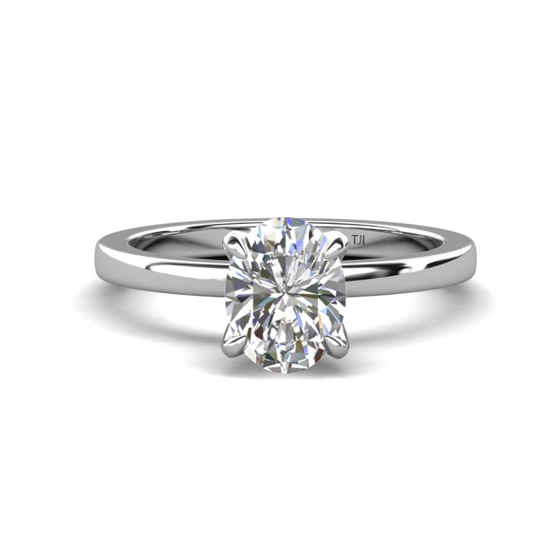 Jenna 1.90 ct (9x7 mm) Oval Cut Moissanite Solitaire Engagement Ring 