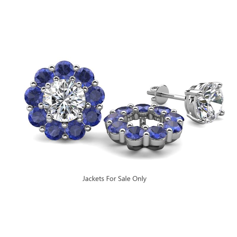 Serena 1.44 ctw (3.00 mm) Round Iolite Jackets Earrings 