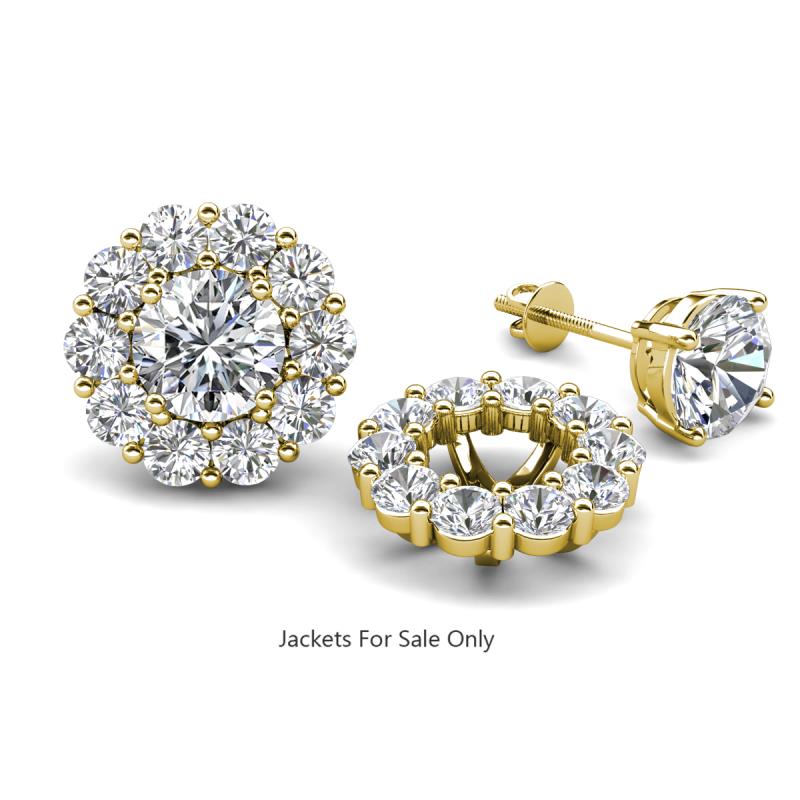 Serena 2.00 ctw (3.00 mm) Round Lab Grown Diamond Jackets Earrings 