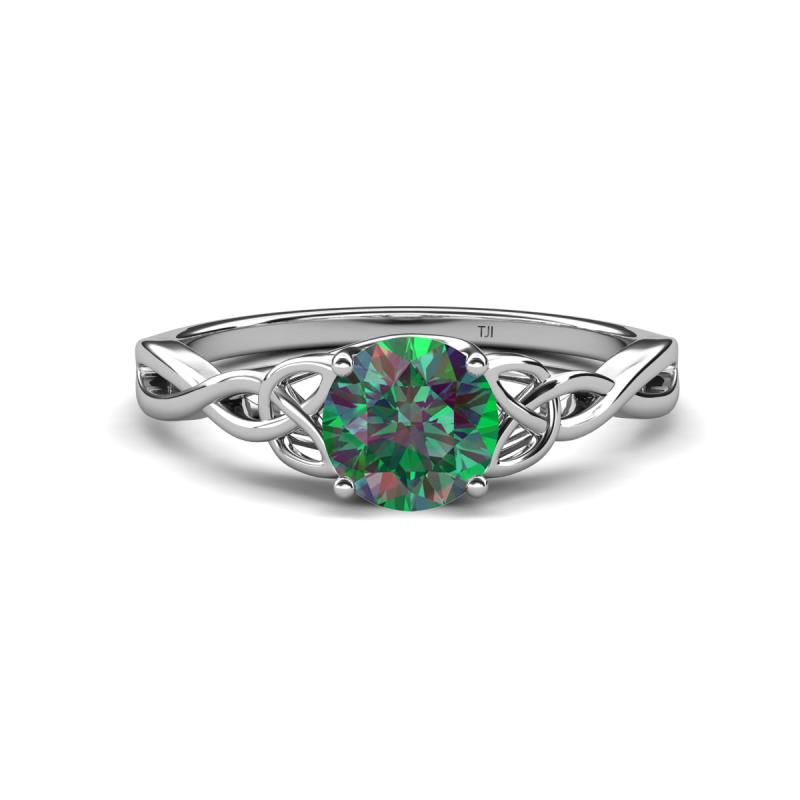 Maeve 1.00 ct (6.50 mm) Round Lab Created Alexandrite Entwined Celtic Love Knot Engagement Ring 