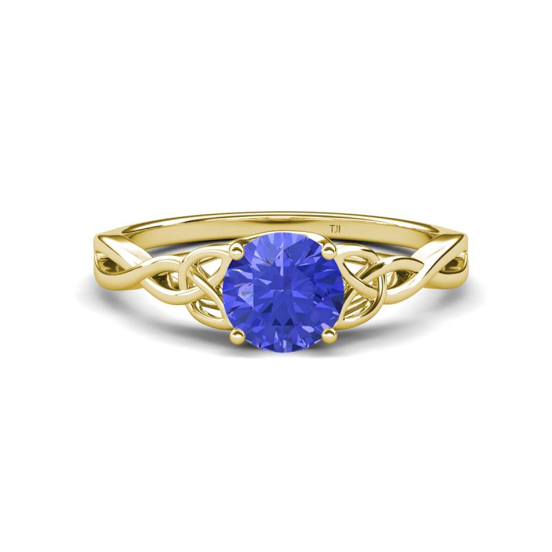 Maeve 0.92 ct (6.00 mm) Round Tanzanite Entwined Celtic Love Knot Engagement Ring 