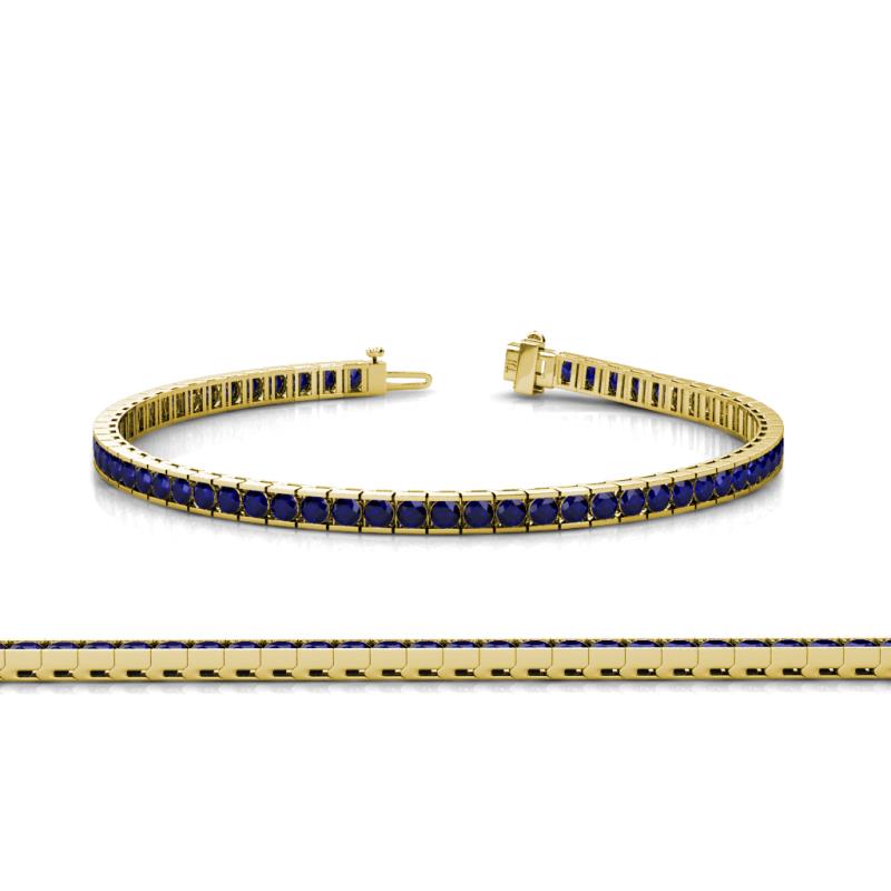 Abril 2.40 mm Blue Sapphire Eternity Tennis Bracelet 