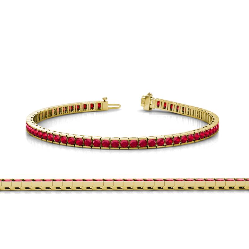 Abril 2.40 mm Ruby Eternity Tennis Bracelet 