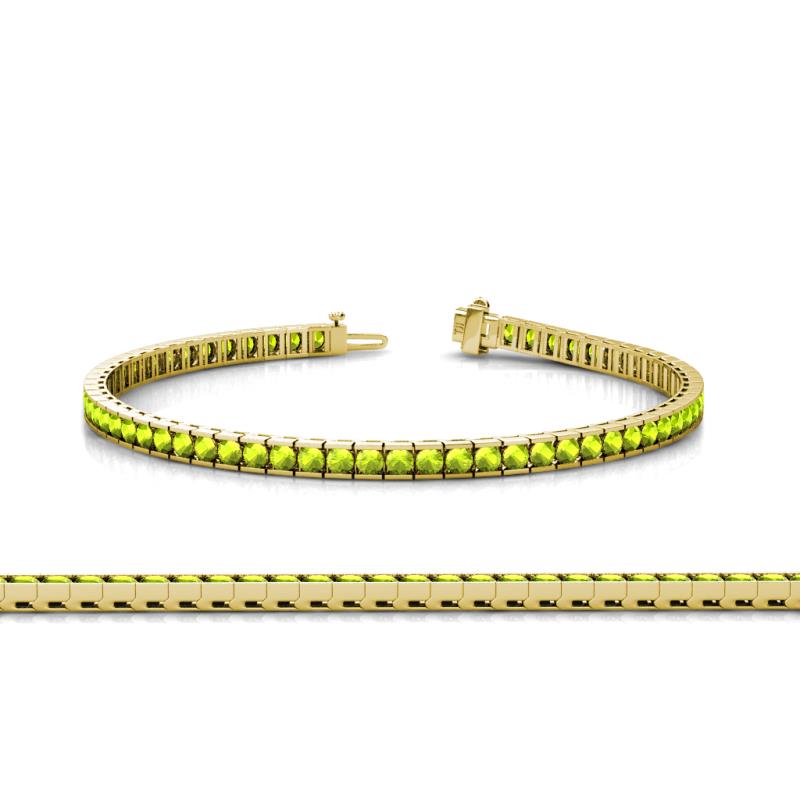 Abril 2.40 mm Peridot Eternity Tennis Bracelet 