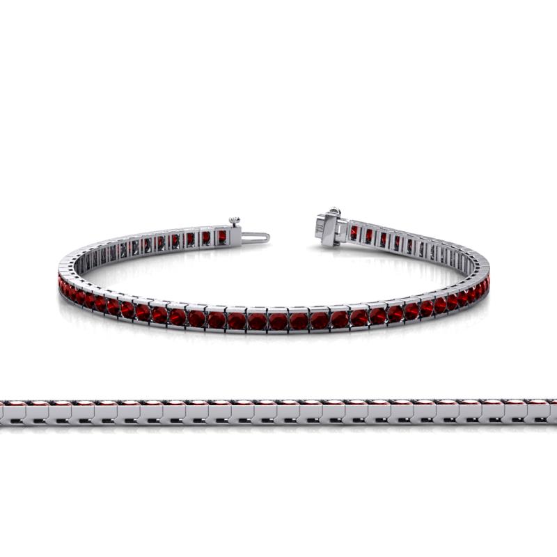 Abril 2.40 mm Red Garnet Eternity Tennis Bracelet 