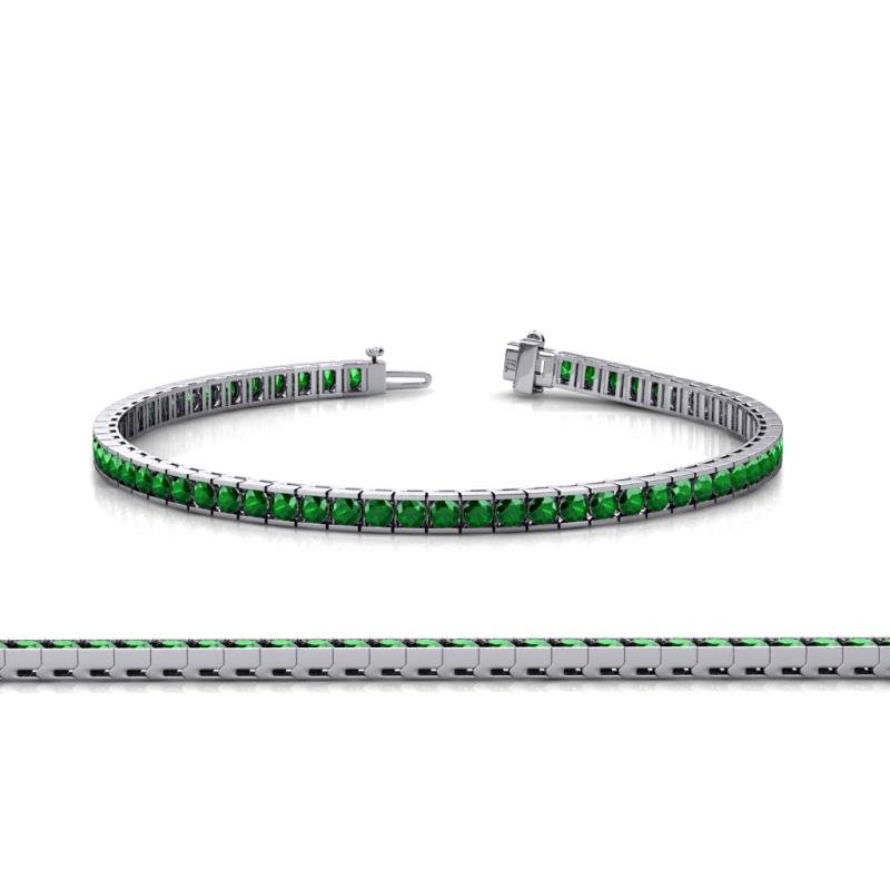 Abril 2.40 mm Emerald Eternity Tennis Bracelet 