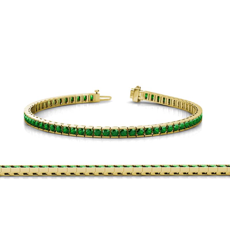 Abril 2.40 mm Emerald Eternity Tennis Bracelet 