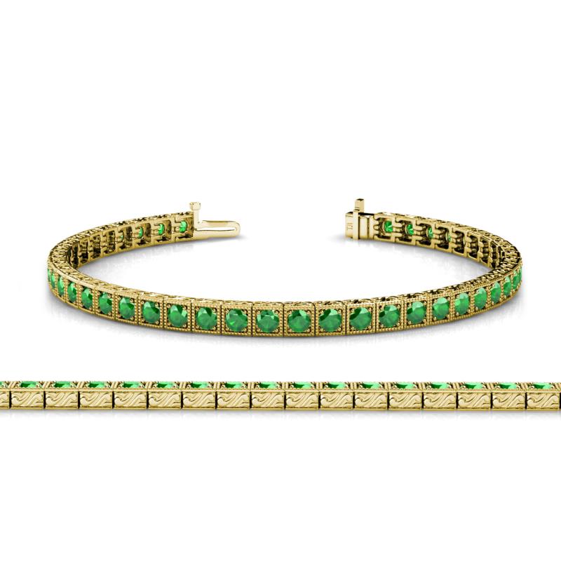 Nancie 3.30 mm Emerald Eternity Tennis Bracelet 