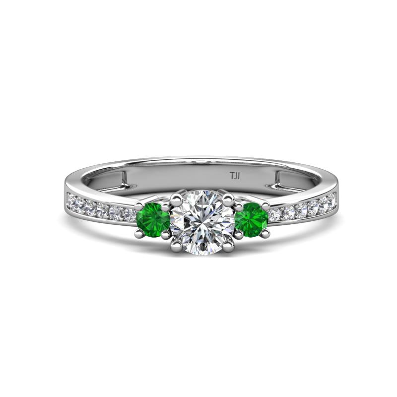 Natural green sapphire bridal ring set, sapphire and diamonds engagement  ring / Amelia | Eden Garden Jewelry™