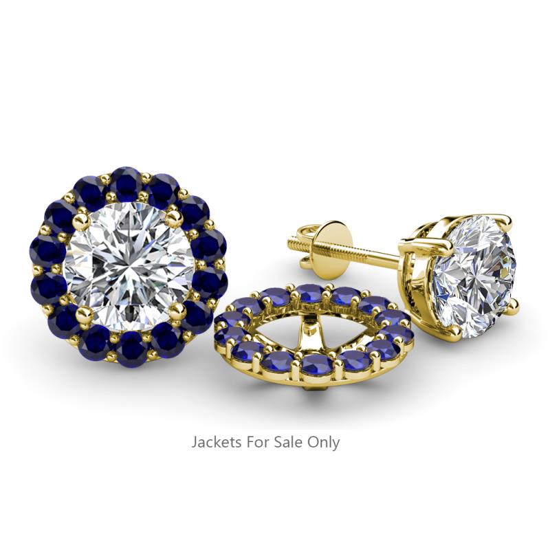 Traditional Blue Sapphire Earring Jackets  Pink sapphire earrings Sapphire  earrings Blue sapphire studs