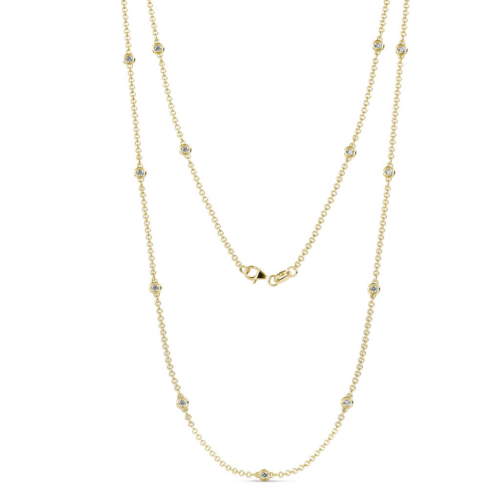 Lien (13 Stn/2.3mm) Diamond on Cable Necklace 