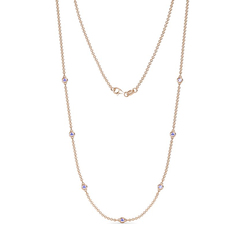 Salina (7 Stn/2.3mm) Tanzanite on Cable Necklace 