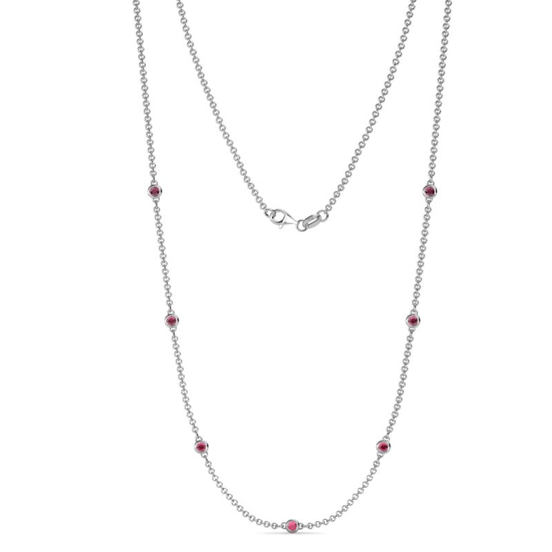 Salina (7 Stn/2.3mm) Ruby on Cable Necklace 