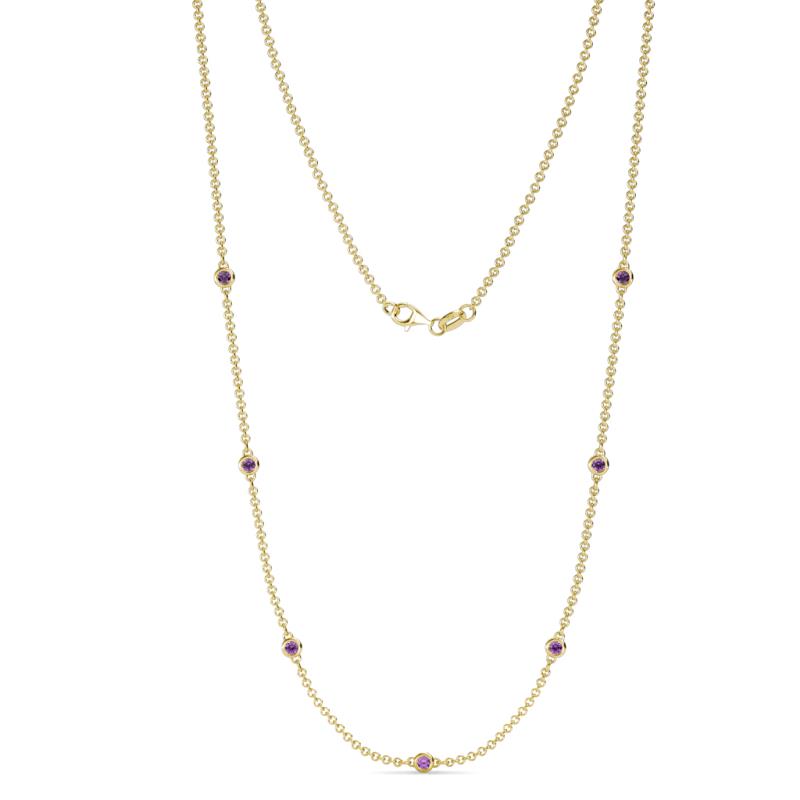 Salina (7 Stn/2.3mm) Amethyst on Cable Necklace 