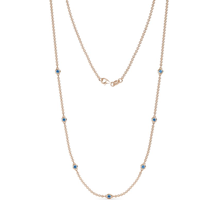 Salina (7 Stn/2.3mm) Blue Topaz on Cable Necklace 