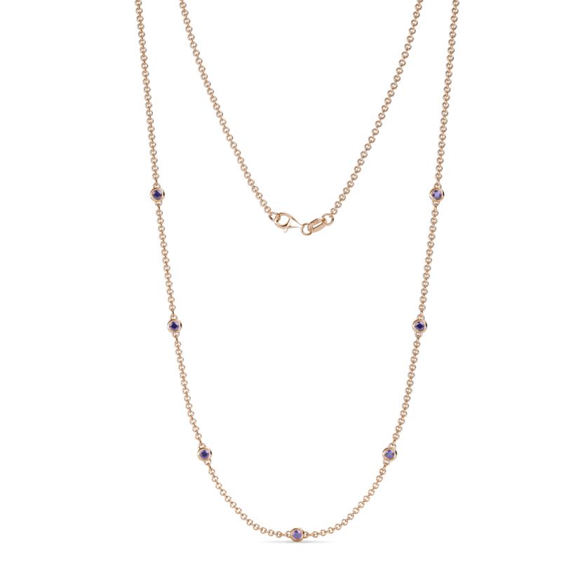 Salina (7 Stn/2.3mm) Iolite on Cable Necklace 