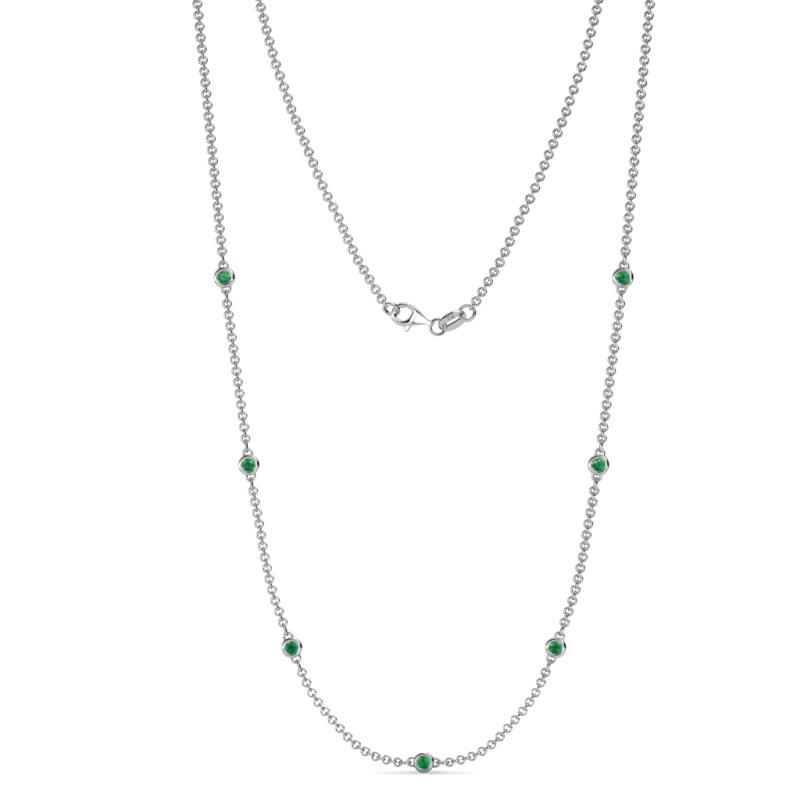 Salina (7 Stn/2.3mm) Emerald on Cable Necklace 