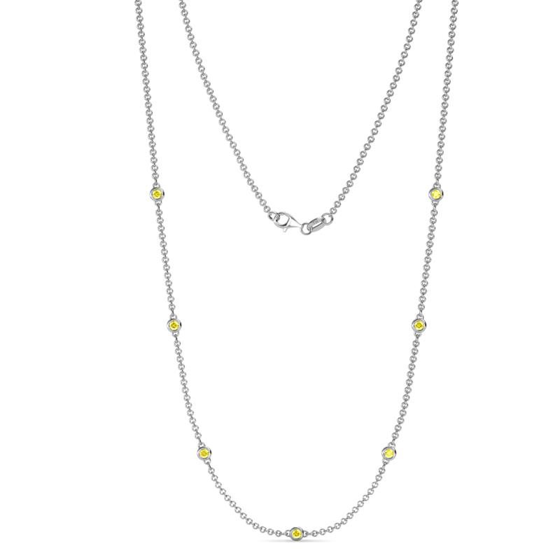 Salina (7 Stn/2.3mm) Yellow Sapphire on Cable Necklace 
