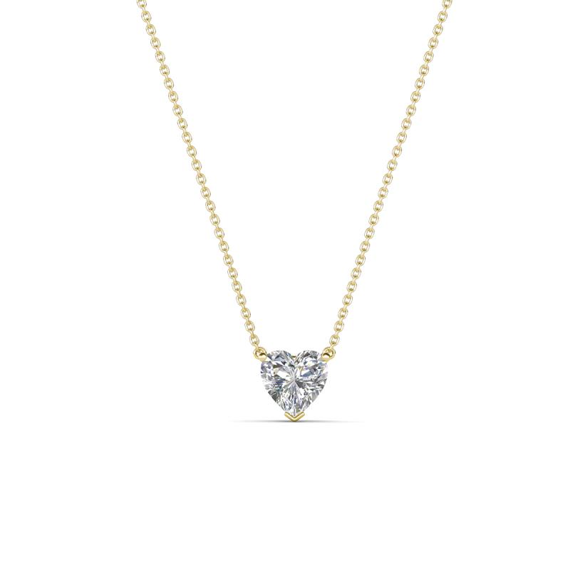 Zaria 0.25 ct Lab Grown Diamond Heart Shape (4.00 mm) Solitaire Pendant Necklace 