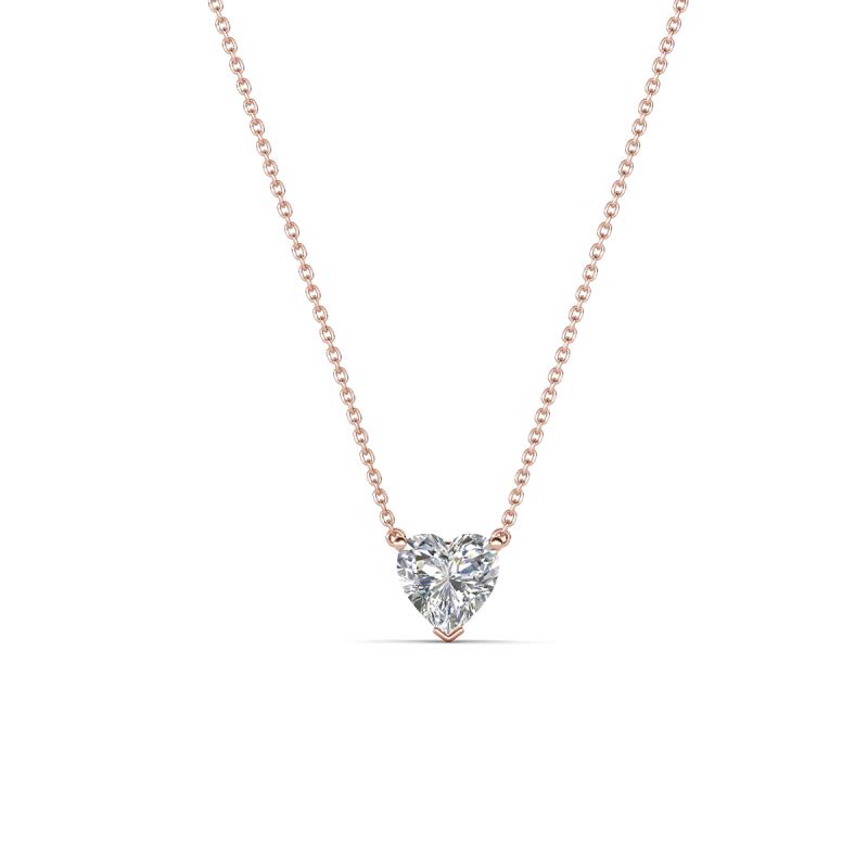 Zaria 0.25 ct Lab Grown Diamond Heart Shape (4.00 mm) Solitaire Pendant Necklace 