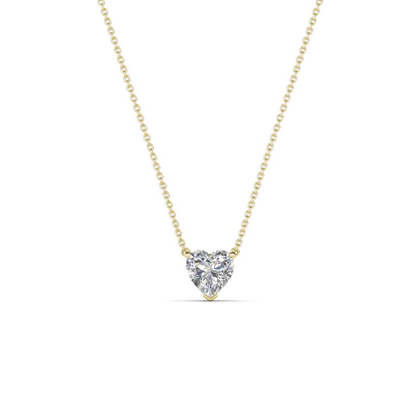 Zaria 0.25 ct Natural Diamond Heart Shape (4.00 mm) Solitaire Pendant Necklace 