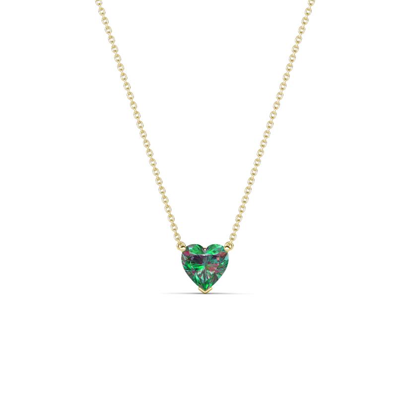 Zaria 0.31 ct Lab Created Alexandrite Heart Shape (4.00 mm) Solitaire Pendant Necklace 