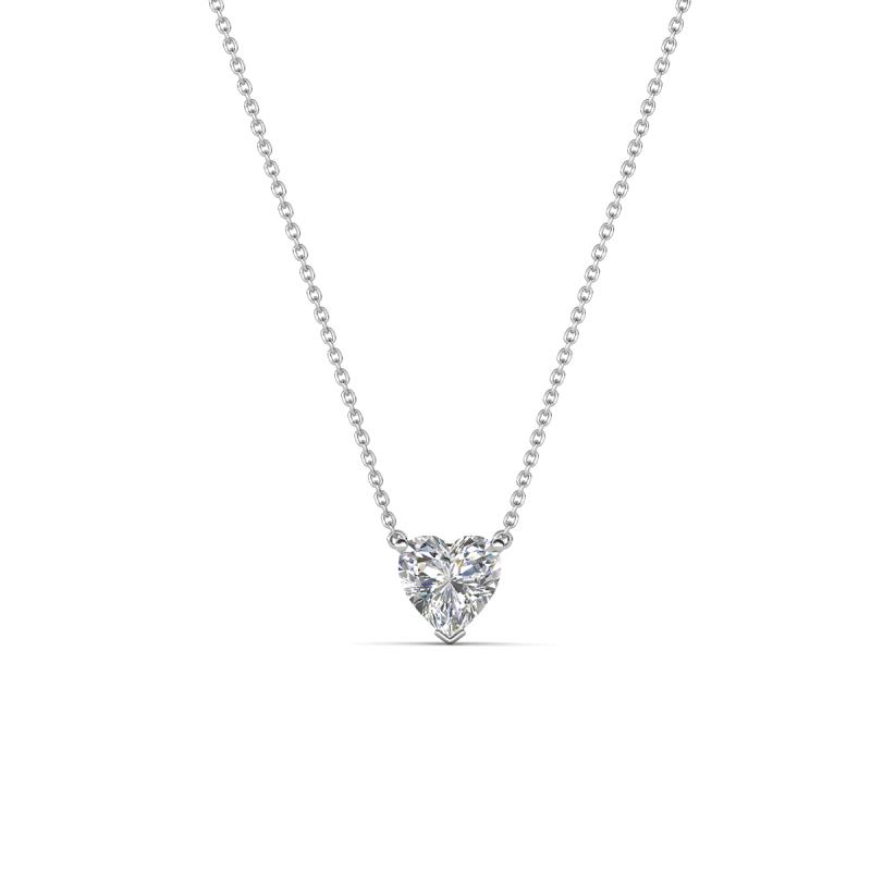 Zaria 0.21 ct Moissanite Heart Shape (4.00 mm) Solitaire Pendant Necklace 