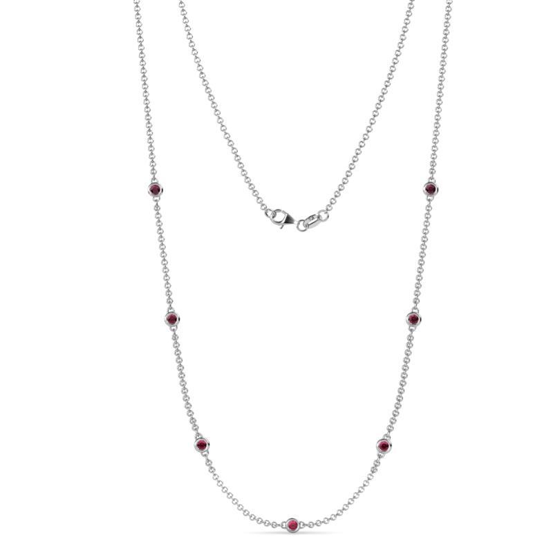Salina (7 Stn/2.6mm) Ruby on Cable Necklace 