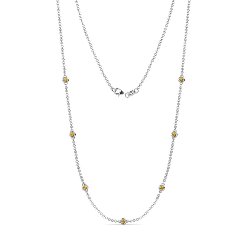 Salina (7 Stn/2.6mm) Citrine on Cable Necklace 