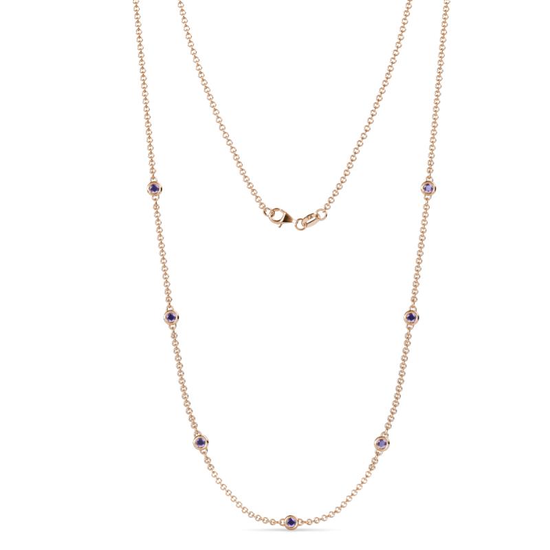 Salina (7 Stn/2.6mm) Iolite on Cable Necklace 