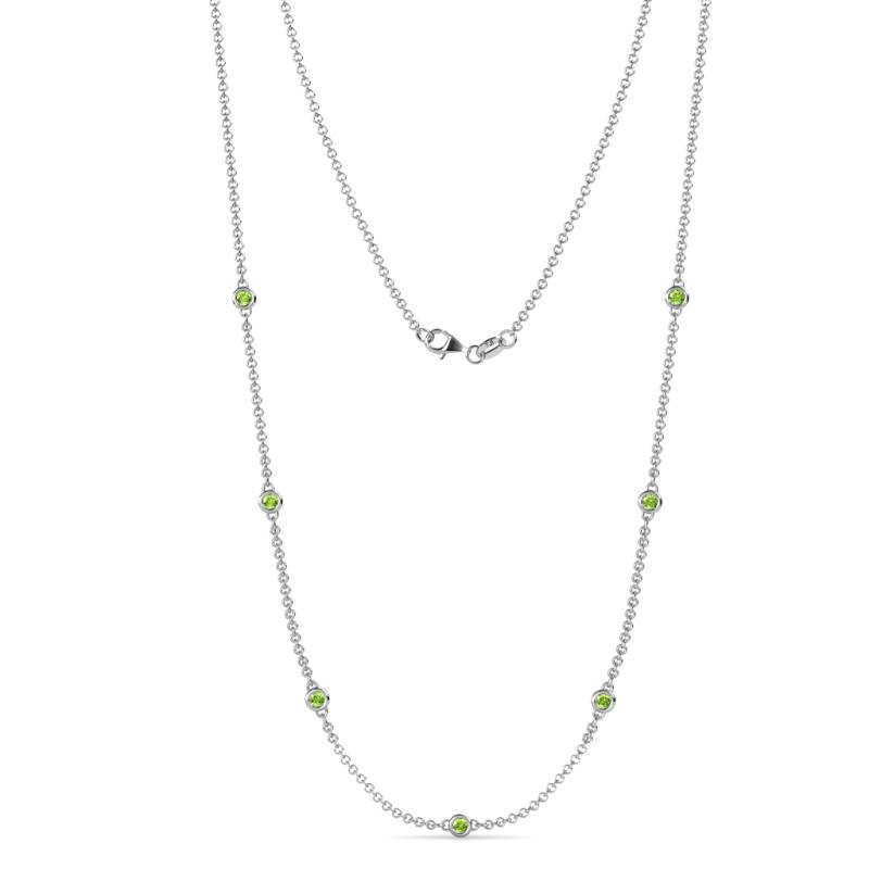 Salina (7 Stn/2.6mm) Peridot on Cable Necklace 