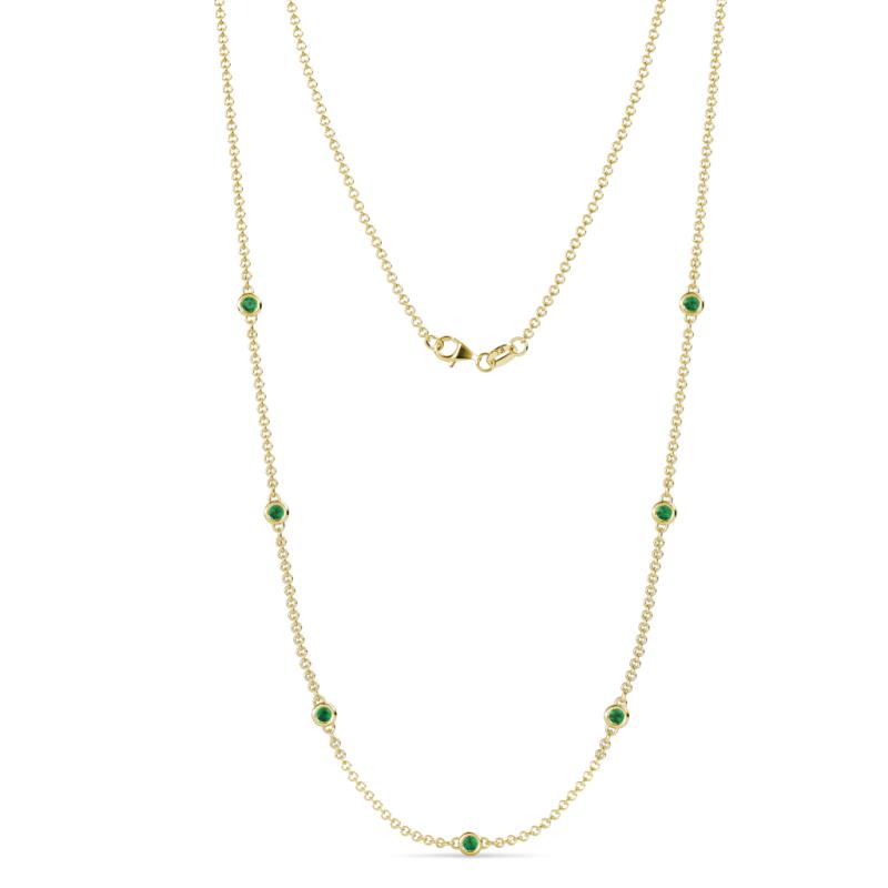 Salina (7 Stn/2.6mm) Emerald on Cable Necklace 