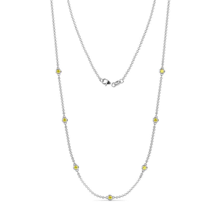 Salina (7 Stn/2.6mm) Yellow Sapphire on Cable Necklace 