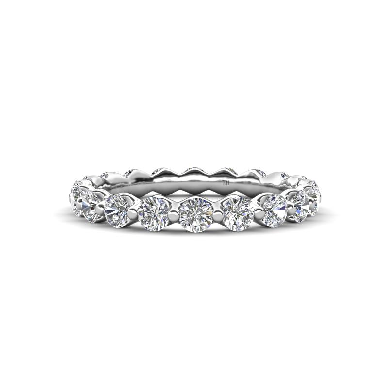 Bella 1.54 ctw (2.70 mm) Round Natural Diamond Floating Shared Prong Eternity Band 