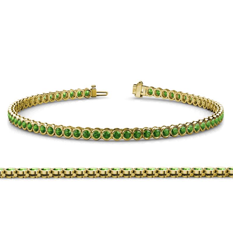 Tiara 2.00 mm Green Garnet Eternity Tennis Bracelet 