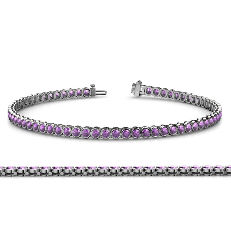 Tiara 2.00 mm Amethyst Eternity Tennis Bracelet 