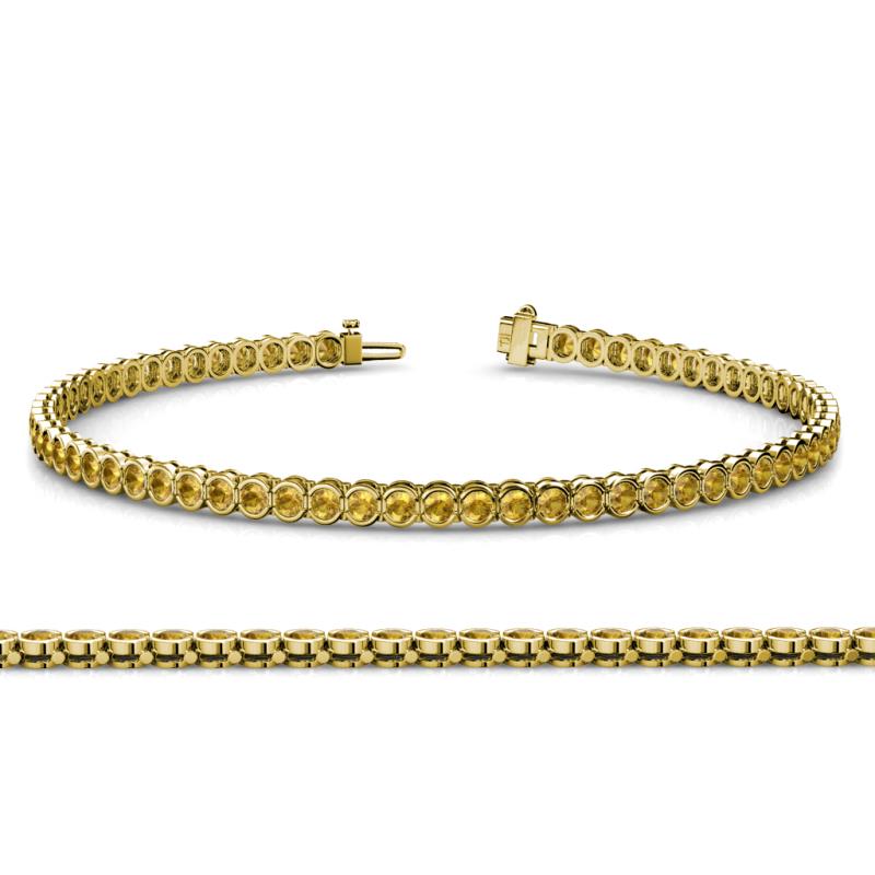 Tiara 2.00 mm Citrine Eternity Tennis Bracelet 
