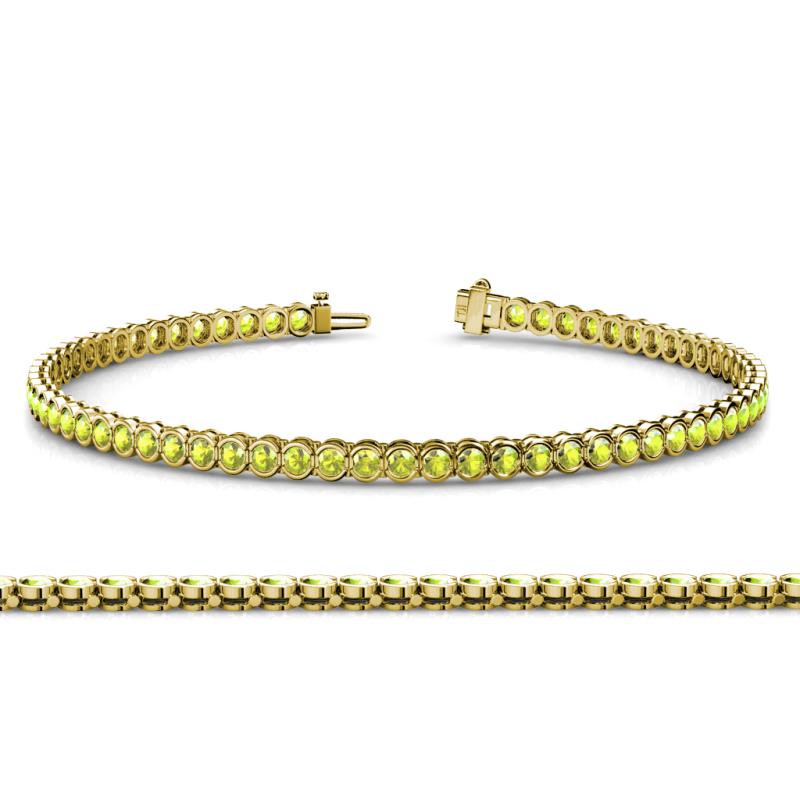 Tiara 2.00 mm Peridot Eternity Tennis Bracelet 