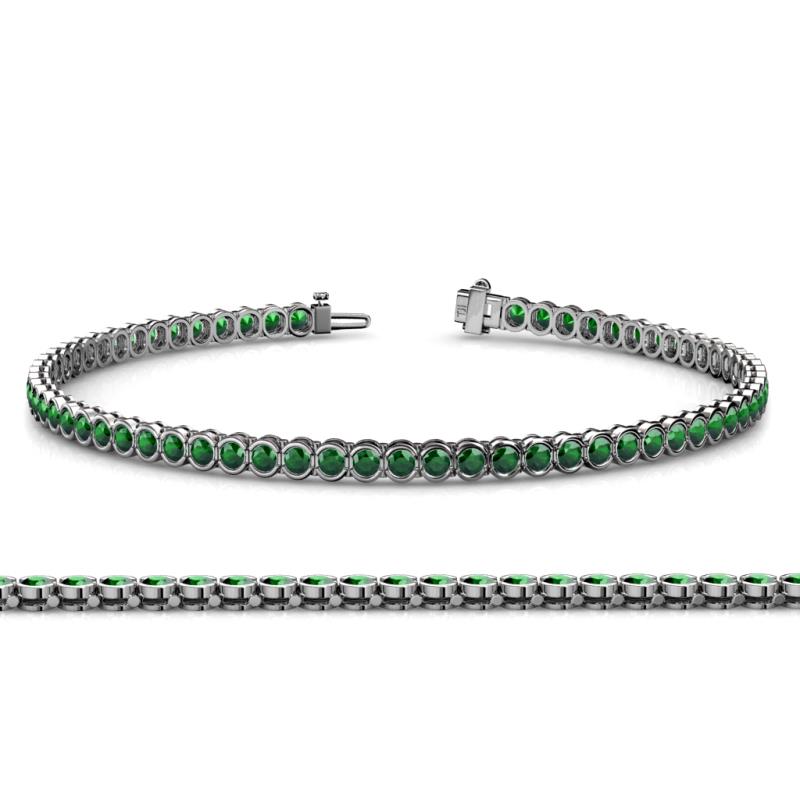 Tiara 2.00 mm Emerald Eternity Tennis Bracelet 