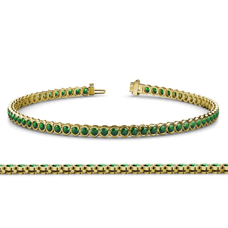 Tiara 2.00 mm Emerald Eternity Tennis Bracelet 