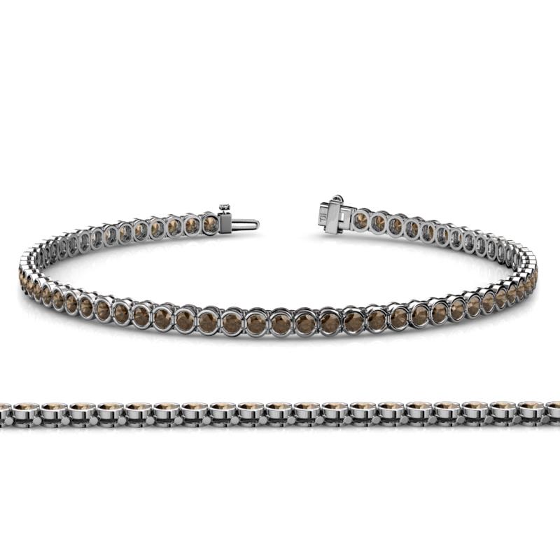 Tiara 2.00 mm Smoky Quartz Eternity Tennis Bracelet 